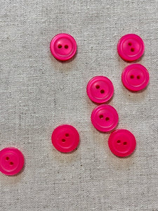 02-2403  End of line  Pink  Ring Edge Button 24L x 6