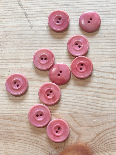27-T1012  Button - Vintage Pink Corozo - 32L