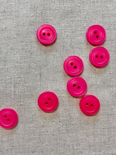 02-2403  End of line  Pink  Ring Edge Button 24L x 6