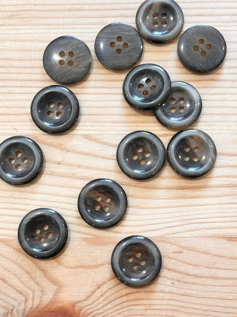 02-2546  End of Line Dark Grey Button