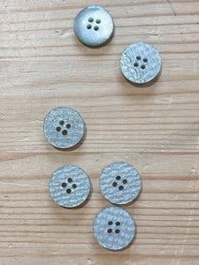 02-2625 End of Line Textured Silver Grey Button