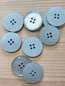 02-2625 End of Line Textured Silver Grey Button