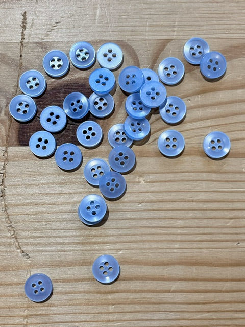 27-M129  Baby Blue Blouse Button - 16L x 10