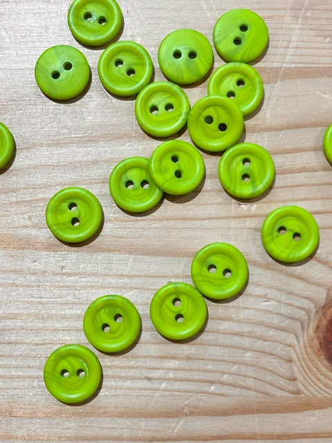 27-M134  Lime Green Button - 22L x 10