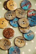 Load image into Gallery viewer, 63-X9154 - 48L (30mm) Abstract Paint Coconut Button x 1
