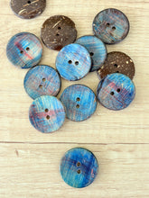 Load image into Gallery viewer, 63-X9154 - 48L (30mm) Abstract Paint Coconut Button x 1
