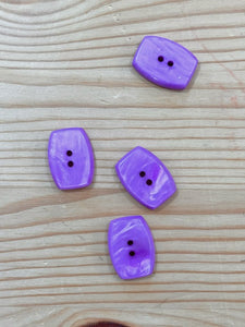 02-2445 End of Line Lilac Rectangle Buttons x 4