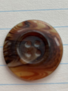 03-2109  Coat  Button - 40L - Brown Horn