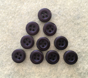 04-10913 A - Set of 10 Shirt Buttons - Charcoal Grey