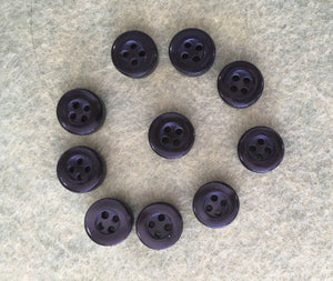 04-10913 A - Set of 10 Shirt Buttons - Black