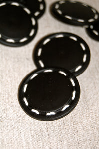 04-55552A Black Shank Button - 60L