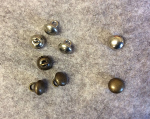 14-04078  Antique Nickel Mini Ball  Button - 16L - x 10