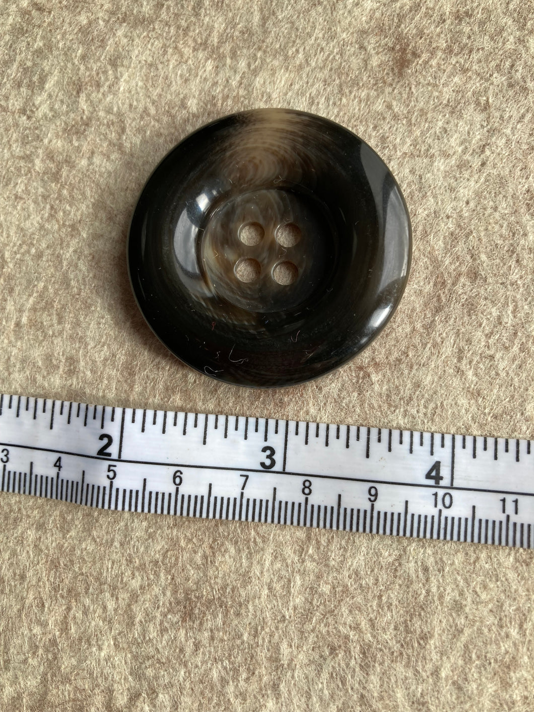 14-04022 Large Brown Horn Coat Button - 70L