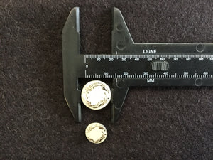 14-04121 Silver on Enamel Shank  Button  - 24L