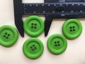 09-9009 Ring Edge Button - 36L - Green