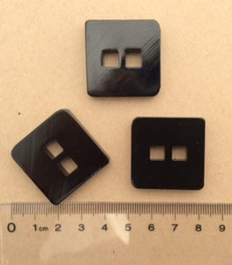 14-04016 Black Square Coat Button - 64L