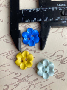 03-2127 Nylon Flower Button - 24L - Yellow