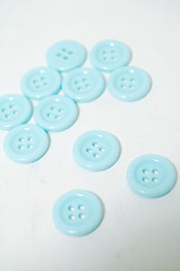 32-8425  Ring Edge Button - Baby Aqua