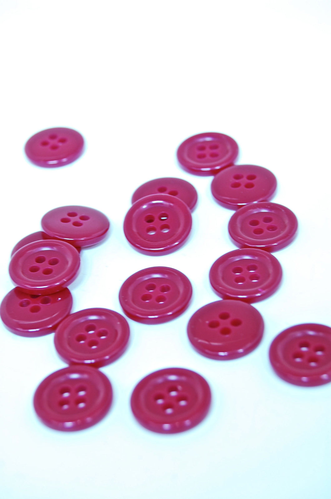 32-8425  Ring Edge Button - Burgundy