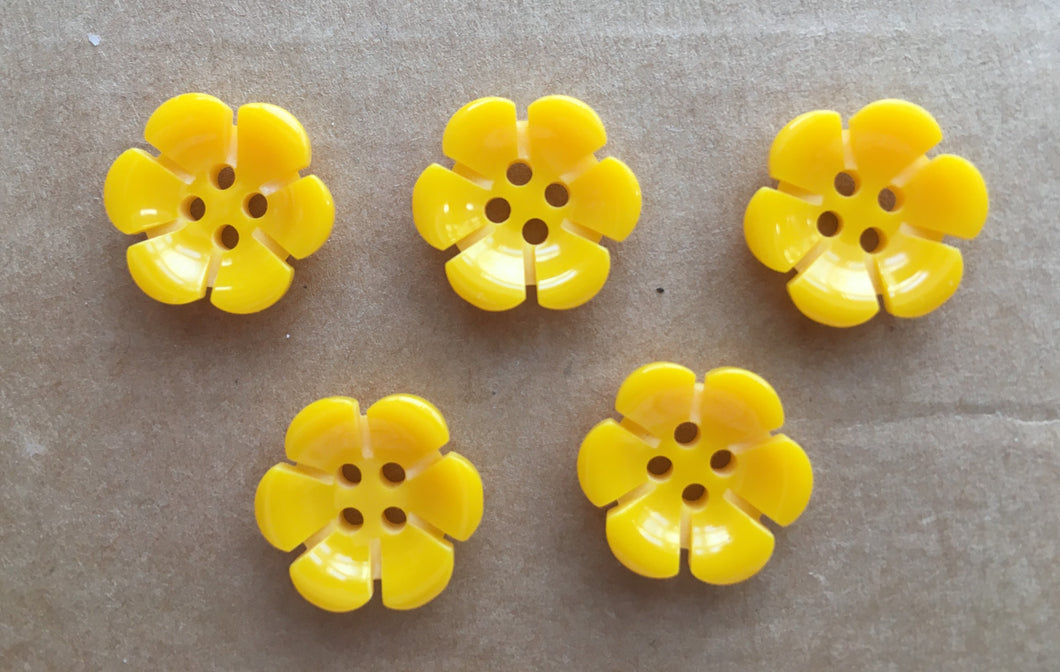 40-12934  Flower  Button - 24L - Yellow