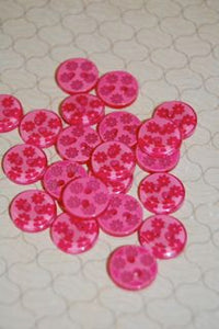 40-50612 Lasered Daisy Button - 20L - Hot Pink