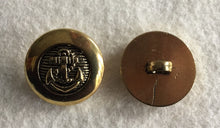 Load image into Gallery viewer, 08-A883 Antique Gold Anchor Blazer Button - 32L
