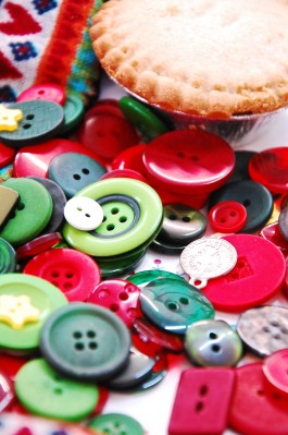 Christmas Pudding - Mixed Buttons Theme Bag – Button-Company