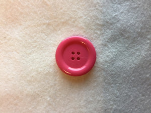 32-8425  Ring Edge Button - Hot Pink