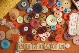 Vintage - Mixed Buttons Theme Bag